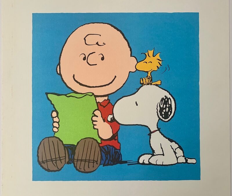 Snoopy and Woodstock reading Charlie brown’s letter